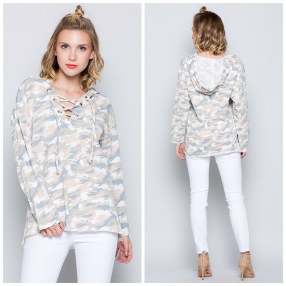 ❤️LAST 1! French Terry Camo Hoodie! - Picture 7 of 7